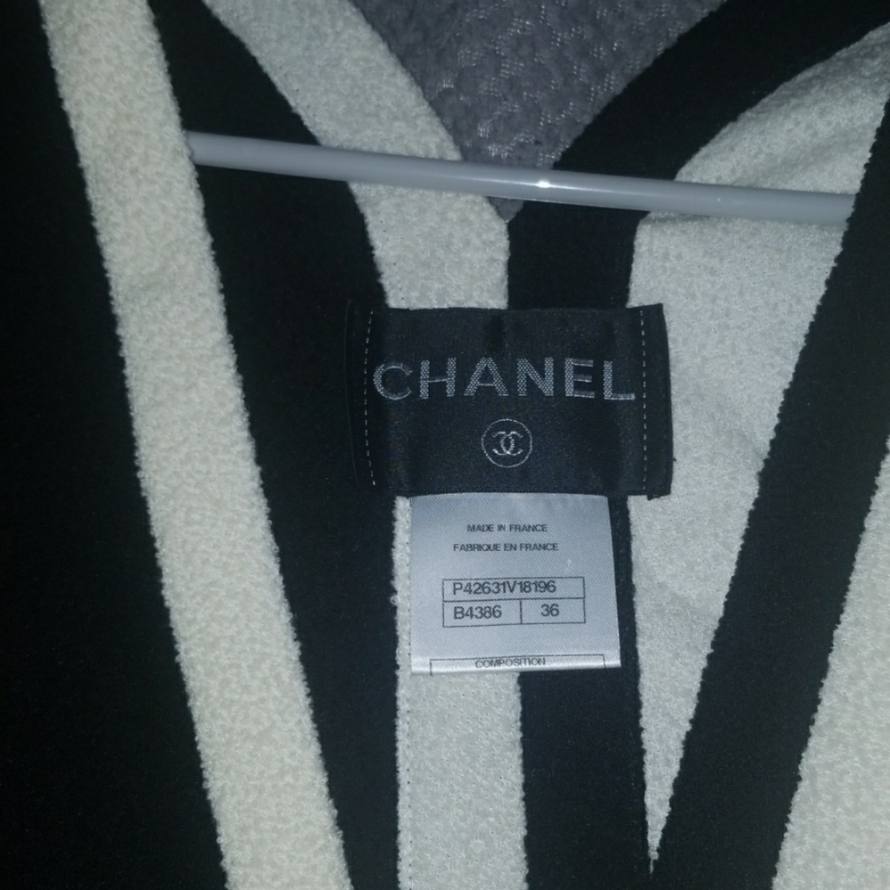Black/white chanel cardigan